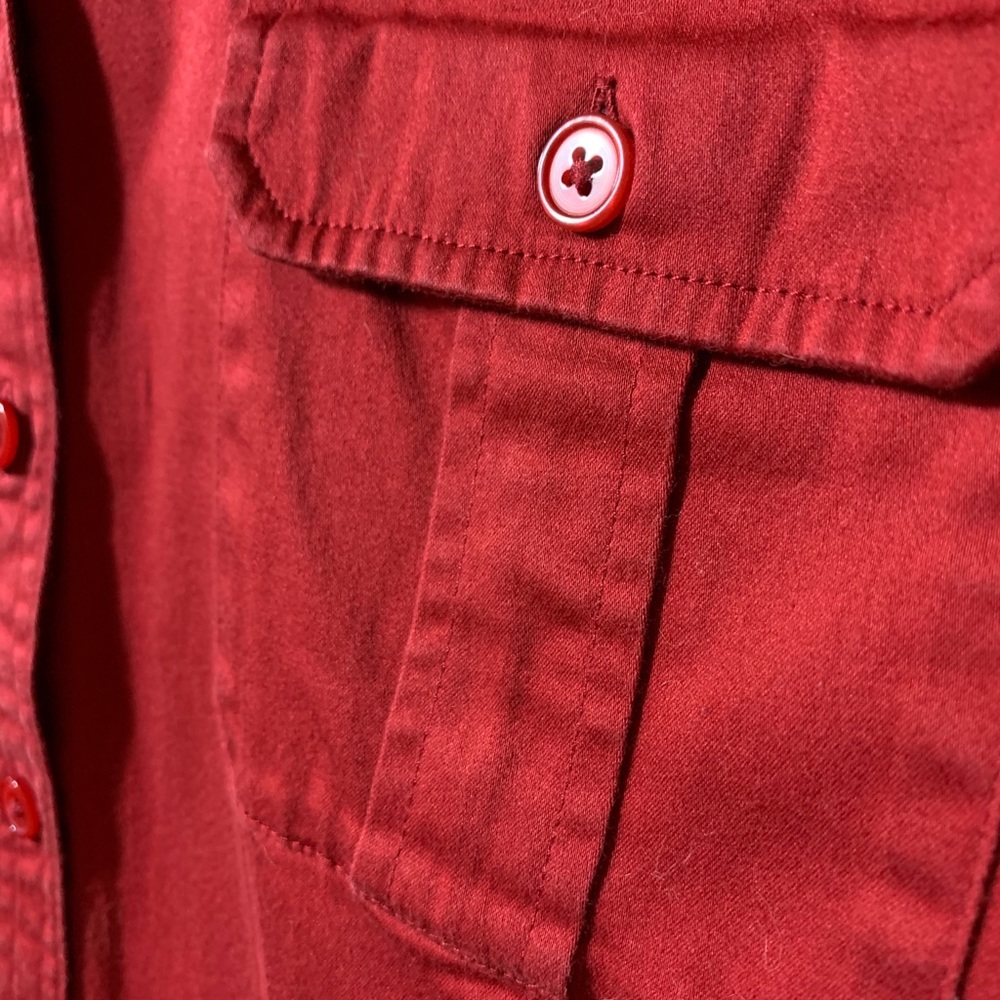 Dark Red Button Down - Picture 7 of 7